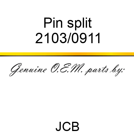 Pin, split 2103/0911