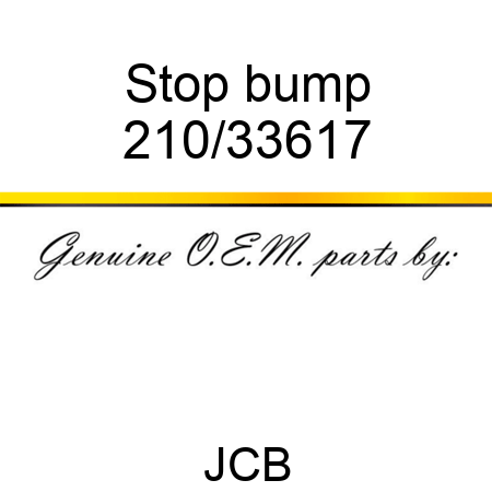 Stop, bump 210/33617