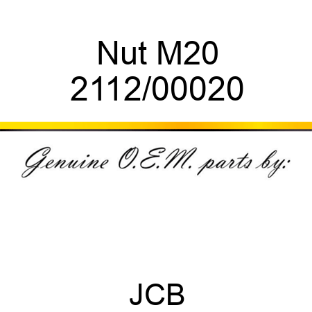 Nut, M20 2112/00020