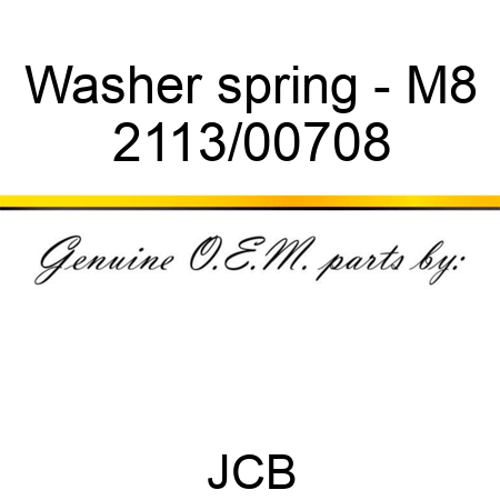 Washer, spring - M8 2113/00708