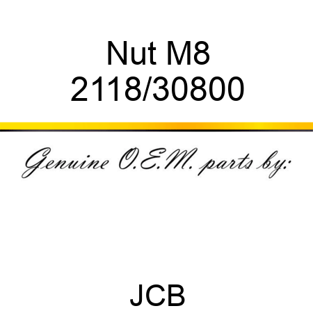 Nut, M8 2118/30800