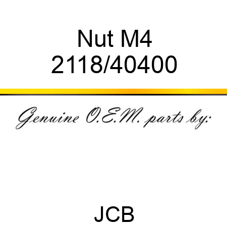 Nut, M4 2118/40400