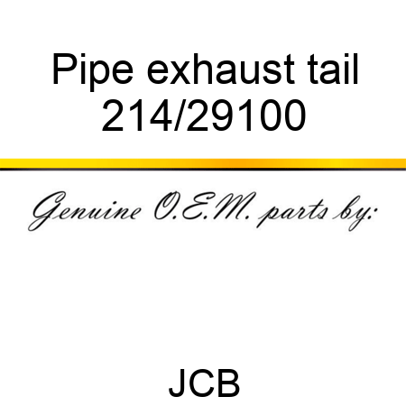 Pipe, exhaust tail 214/29100