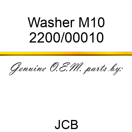 Washer, M10 2200/00010