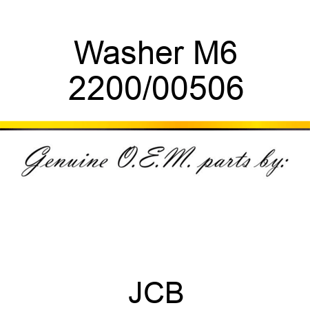 Washer, M6 2200/00506