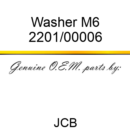 Washer, M6 2201/00006