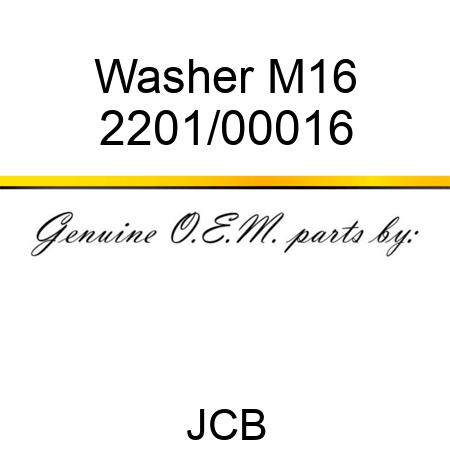 Washer, M16 2201/00016