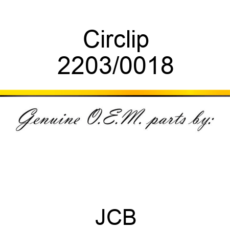 Circlip 2203/0018
