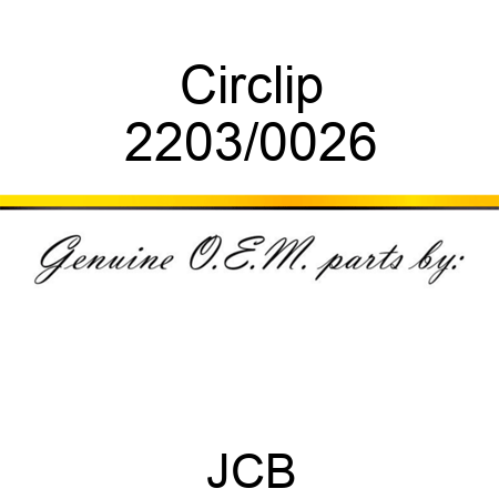 Circlip 2203/0026