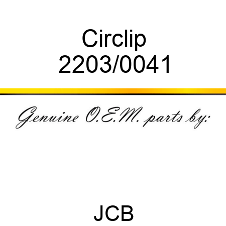 Circlip 2203/0041