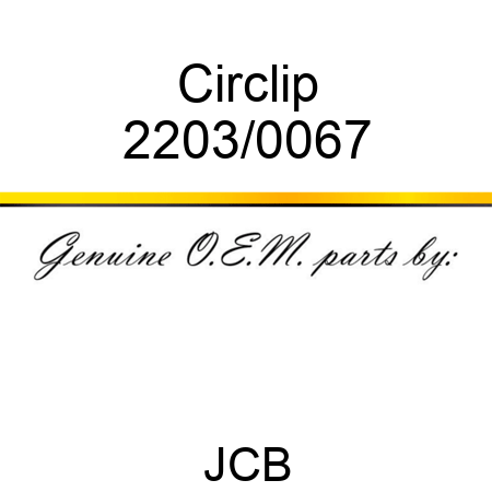 Circlip 2203/0067