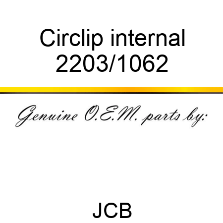 Circlip, internal 2203/1062
