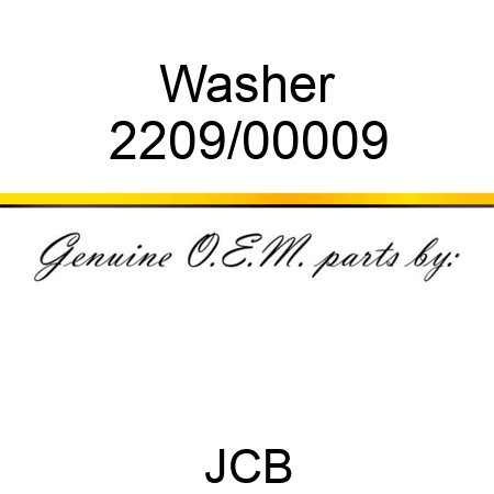 Washer 2209/00009