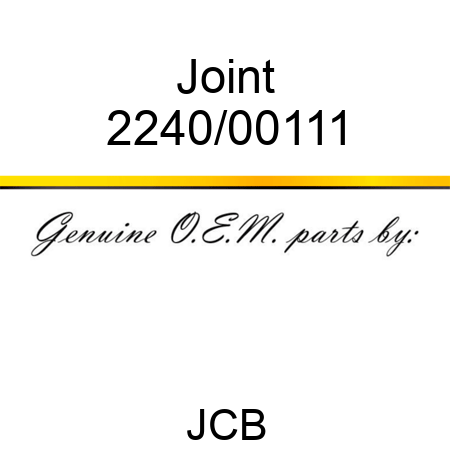 Joint 2240/00111
