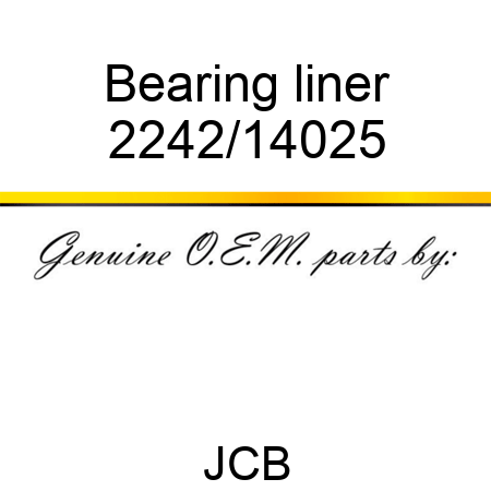 Bearing, liner 2242/14025