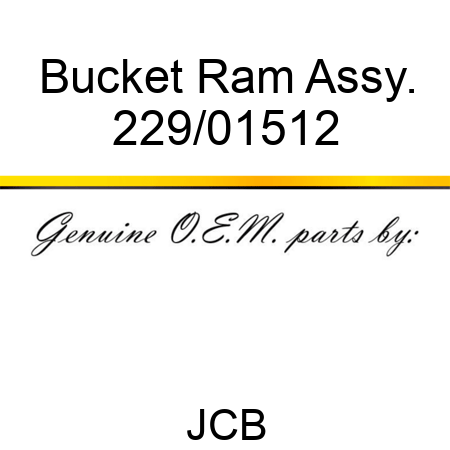 Bucket Ram Assy. 229/01512