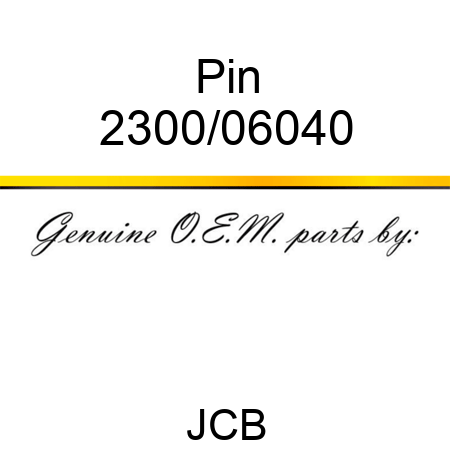Pin 2300/06040