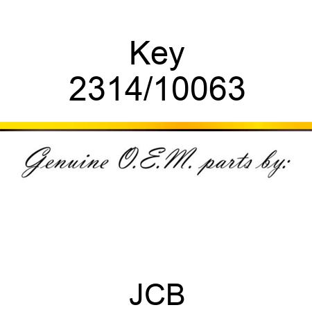 Key 2314/10063