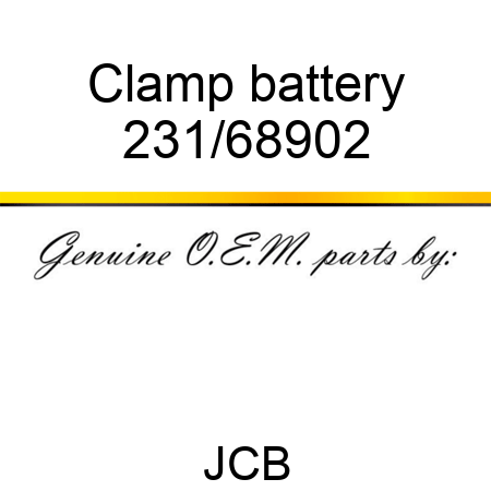 Clamp, battery 231/68902