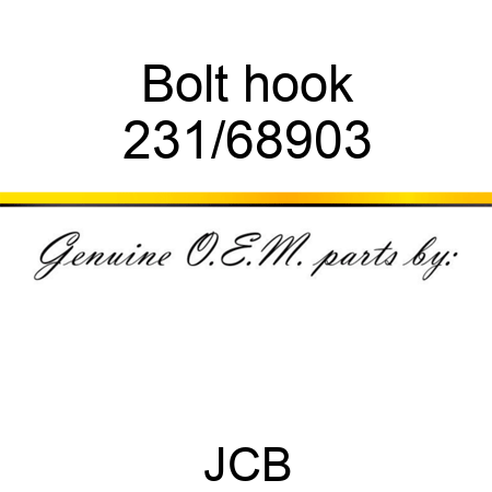 Bolt, hook 231/68903
