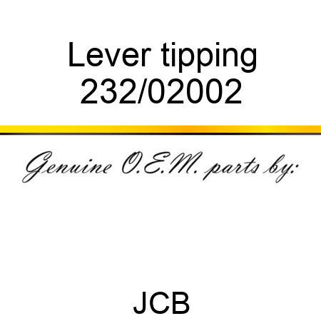 Lever, tipping 232/02002