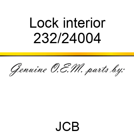 Lock, interior 232/24004