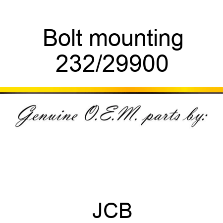 Bolt, mounting 232/29900