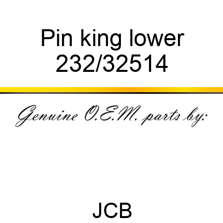 Pin, king, lower 232/32514