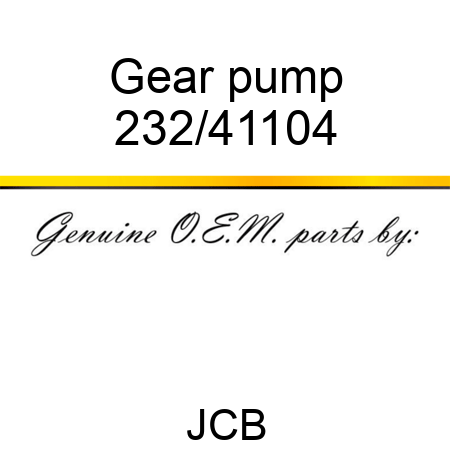 Gear, pump 232/41104