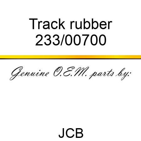 Track, rubber 233/00700