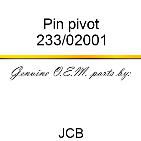 Pin, pivot 233/02001