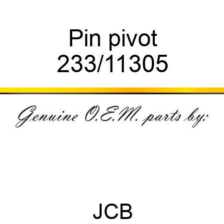 Pin, pivot 233/11305