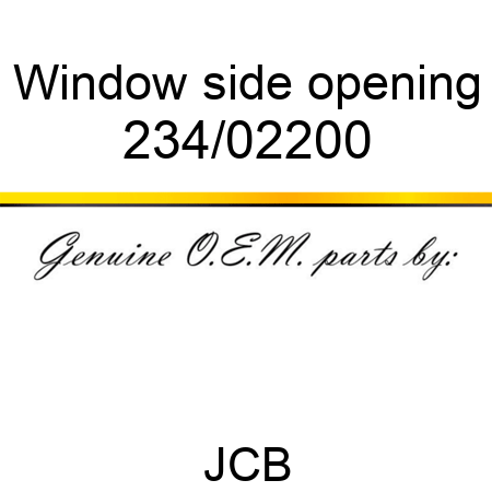 Window, side, opening 234/02200