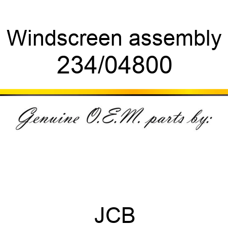 Windscreen, assembly 234/04800