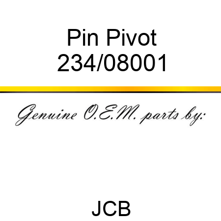 Pin, Pivot 234/08001