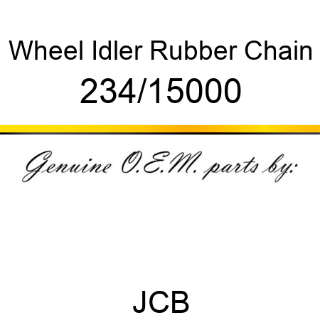 Wheel, Idler, Rubber Chain 234/15000
