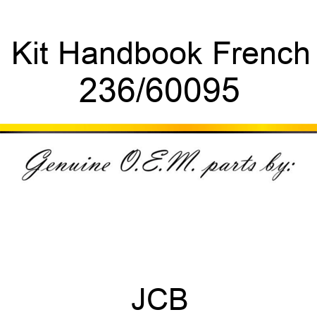 Kit, Handbook French 236/60095