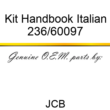 Kit, Handbook Italian 236/60097