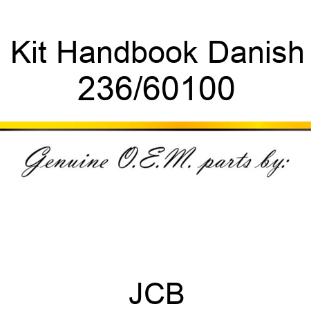 Kit, Handbook Danish 236/60100