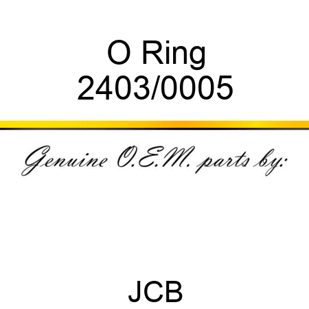 O Ring 2403/0005
