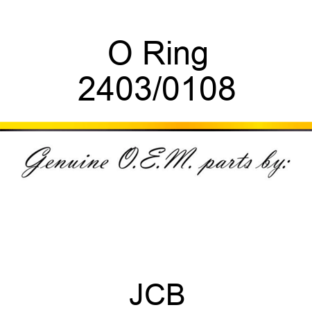 O Ring 2403/0108