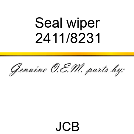 Seal, wiper 2411/8231