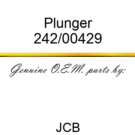 Plunger 242/00429