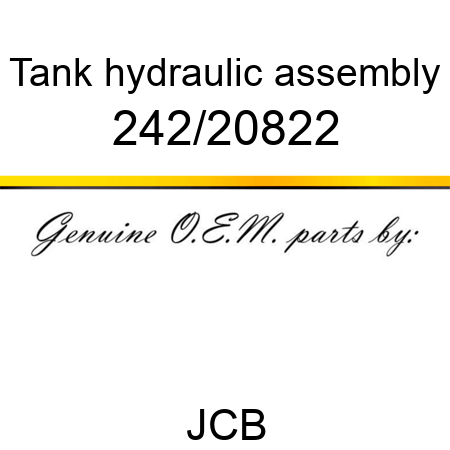 Tank, hydraulic assembly 242/20822