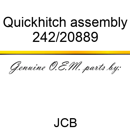 Quickhitch, assembly 242/20889