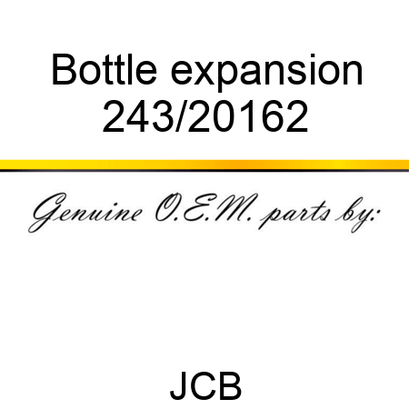 Bottle, expansion 243/20162