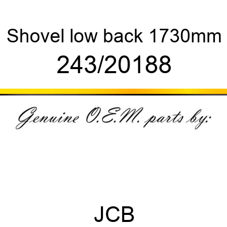 Shovel, low back, 1730mm 243/20188