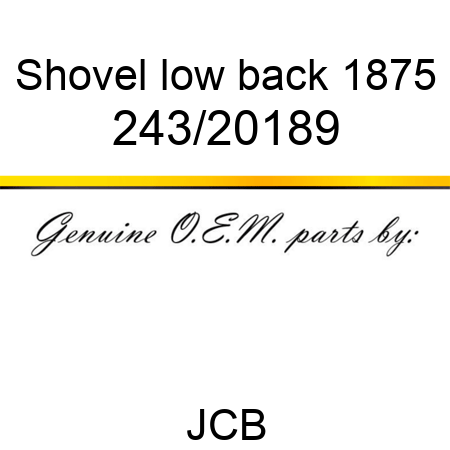 Shovel, low back, 1875 243/20189