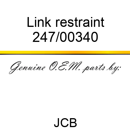 Link, restraint 247/00340