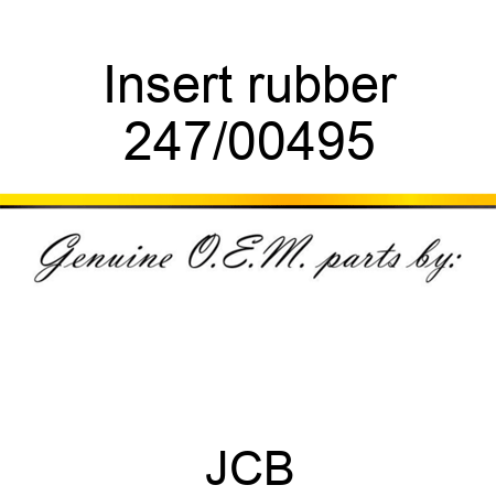 Insert, rubber 247/00495